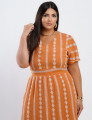 Vestido Midi Algodão Bordado Terra