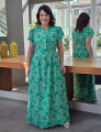 Vestido longo lasie Algodão Verde 