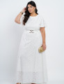 Vestido Longo Lasie Com Fivela Branco