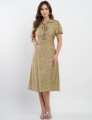 Vestido Midi Viscose Com Textura Bolso Musgo