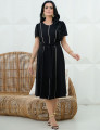 Vestido Midi Alfaiataria Com Vivo Preto