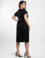 Vestido Midi Tubinho Alfaiataria Twill Preto