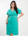 Vestido Midi Tubinho Alfaiataria Twill Verde 