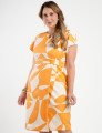 Vestido Midi Alfaiataria Estampado Tubinho Amarelo