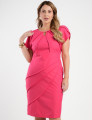 Vestido Midi Viscose Algodão Com Detalhe Vivo Vermelho