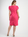 Vestido Midi Viscose Algodão Com Detalhe Vivo Vermelho