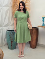 Vestido Curto Alfaiataria Pespontos Verde 