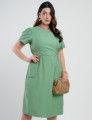 Vestido Midi Alfaiataria Com Nervuras Verde 