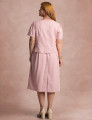 Vestido Curto liso Com Botão Rose