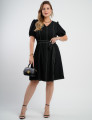 Vestido Curto Alfaiataria Com Pesponto Preto