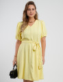 Vestido Curto Alfaiataria Com Pesponto Amarelo