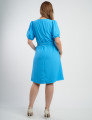 Vestido Curto Alfaiataria Com Pesponto Azul