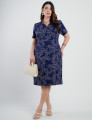 Vestido Curto Alfaiataria Estampado Tubinho Azul