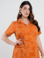 Vestido Curto Alfaiataria Estampado Tubinho Terra 