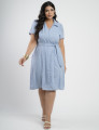 Vestido Midi Limen Com Cinto Azul