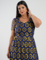 Vestido Midi Renda Com Decote Princesa Amarelo