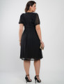Vestido Midi Chiffon Com Textura Preto