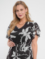 Vestido Longo Tule Com Cinto Preto