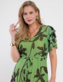 Vestido Longo Tule Com Cinto Verde 