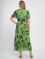 Vestido Longo Tule Com Cinto Verde 