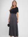 Vestido Longo Saia Poá Preto