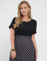 Vestido Longo Saia Poá Preto