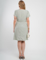 Vestido Midi Limen Com Pesponto Verde