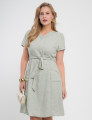 Vestido Midi Limen Com Pesponto Verde