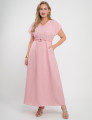 Vestido Longo Jaquard Com Fivela Rosa