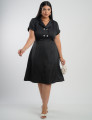Vestido Curto Alfaiataria Risca De Giz Preto