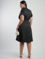 Vestido Curto Alfaiataria Risca De Giz Preto