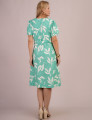 Vestido Midi Alfaiataria Estampado Verde 