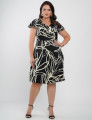 Vestido Curto Alfaiataria Estampado Preto