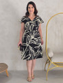 Vestido Curto Alfaiataria Estampado Preto