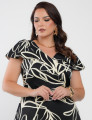Vestido Curto Alfaiataria Estampado Preto