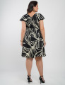 Vestido Curto Alfaiataria Estampado Preto