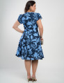 Vestido Curto Alfaiataria Estampada Azul