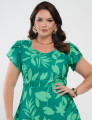 Vestido Curto Alfaiataria Estampada Verde 