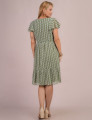 Vestido Midi Com Bordado Musgo