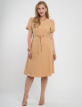 Vestido Midi Alfaiataria Com Pesponto Bege