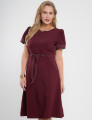 Vestido Midi Alfaiataria Com Pesponto Vinho