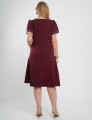 Vestido Midi Alfaiataria Com Pesponto Vinho