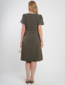 Vestido Midi Alfaiataria Com Pesponto Musgo