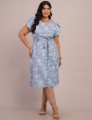 Vestido Curto Alfaiataria Com Textura Bolso Azul