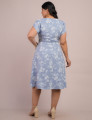 Vestido Curto Alfaiataria Com Textura Bolso Azul