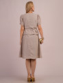 Vestido Midi Decote Princesa Marrom