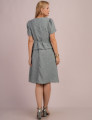 Vestido Midi Decote Princesa Cinza