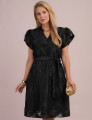 Vestido Midi Com Cinto Preto