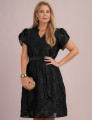 Vestido Midi Com Cinto Preto