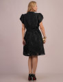 Vestido Midi Com Cinto Preto